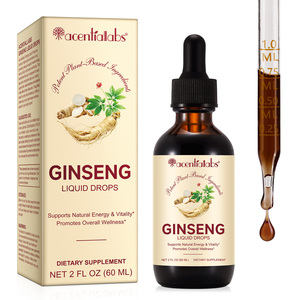 Suplementos Veganos de <span class=keywords><strong>Ginseng</strong></span> Vermelho Coreano Acentiallabs, Extrato Herbal Natural de <span class=keywords><strong>Panax</strong></span> <span class=keywords><strong>Ginseng</strong></span> em Gotas Líquidas para Homens e Mulheres - Product Image 1