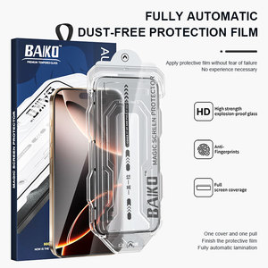 Tự động bụi-miễn phí HD 9H rõ ràng bảo vệ màn hình 3D 3D Tempered Glass alignment hộp ma thuật cho Iphone 17 17 Pro 17 không khí 17 Promax - Product Image 3