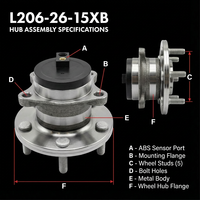 Unit Bantalan Roda Pengganti Premium Kompatibel dengan Mazda CX-7 2009-2016 & Mazda 8 2010-2016 Bantalan Roda