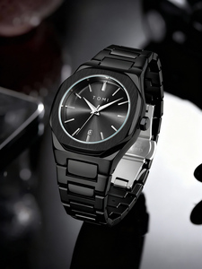 Montre à quartz pour homme TOMO T310, nouveau coffret cadeau tendance, boutons de manchette, bague, coffret cadeau tendance, montre en coffret cadeau pour homme, coffret cadeau simple - Product Image 3