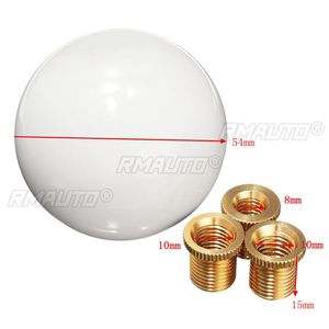 Pommeau de levier de vitesse rond pour voiture, boîte de vitesses manuelle, levier de changement de vitesse, pommeau de vitesse blanc avec adaptateur universel - Product Image 6