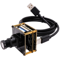 4K untuk Modul Kamera USB Lensa 16mm 20 Sudut Pandang 2X Zoom Digital H.265/H.264 Plug Play Mendukung Windows/Android/Linux/MAC