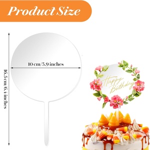 Topper per Torte in Acrilico Personalizzati 10CM, Decorazioni per Compleanni, Lauree, Matrimoni, Dipinti 3D Personalizzati - Product Image 2