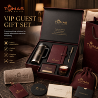 Set de Regalo de Bienvenida para Habitación de Hotel, Bata con Logotipo Personalizado, Pantuflas, Botellas Dispensadoras para Cuidado Personal, Botella de Agua, Toalla para Artículos de Hospitalidad