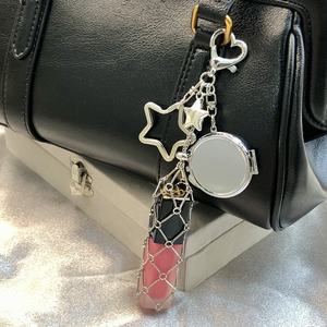 Portachiavi alla Moda in Acciaio Inossidabile con Tasca <span class=keywords><strong>a</strong></span> Rete, Porta Rossetto Personalizzato, Porta Balsamo Labbra, Accessorio per Borsa - Product Image 2