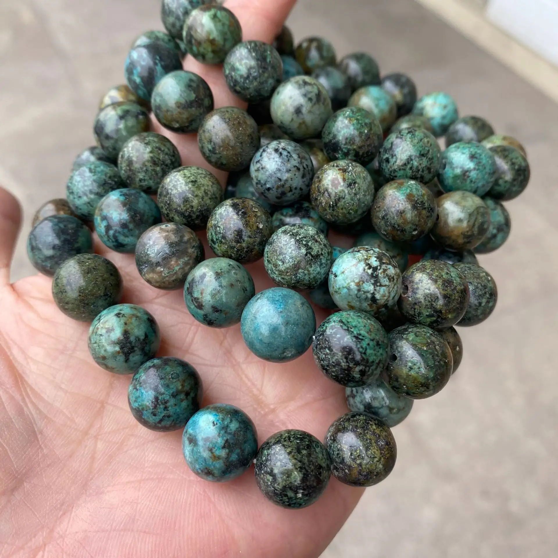 Hot sale Men's energy stone African Turquoise Beaded Bracelet