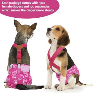 CuteBone pannolini per cani riutilizzabili con bretella per piccoli cani di media taglia cani - Product Image 3