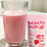 Poudre de lait de beauté OEM ODM de qualité supérieure, gommes blanchissantes pour la peau, poudre de beauté à la fraise 	 Complément alimentaire en poudre de glutathion pour adultes