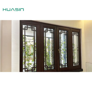 <span class=keywords><strong>Ventanas</strong></span> abatibles de madera con revestimiento de aluminio directo de fábrica de HUASIN con rotura térmica y vidrio Low E para edificios residenciales - Product Image 2