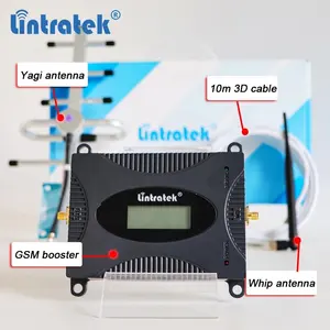 مجموعة كاملة Lintratek GSM 900 ميجا هرتز إشارة الهاتف المحمول معززة الشبكة الخلوية مكرر 2G مكبر للصوت للاستخدام المنزلي/المكتب
