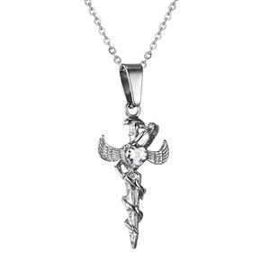 Collar de Cruz Africana de Acero Inoxidable Chapado en Oro, Estilo Moderno 2021, para Mujer - Product Image 4