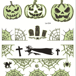 luminosa tatuaje fantasma Taty para niños tatuaje bruja brillante en la oscuridad impermeable tatuaje temporal pegatinas - Product Image 1