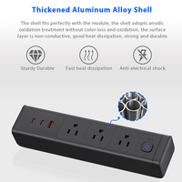 Multiprise de bureau à pince avec 3 prises CA US, station de charge USB et protection contre les surtensions