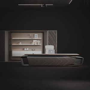 Bureau de direction/CEO moderne de luxe haut de gamme italien sur mesure, construction durable en MDF, <span class=keywords><strong>design</strong></span> modulaire, tiroir à dossiers, bureau - Product Image 2