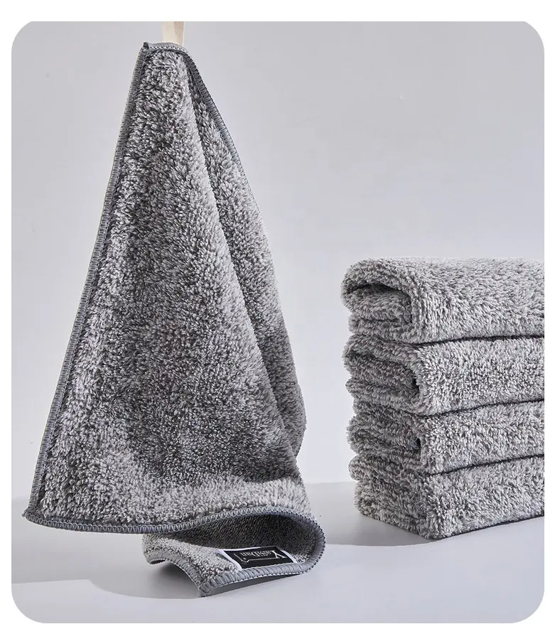 OEM/ODM बांस फाइबर कपड़ा सफाई सभी-प्रयोजन Microfiber तौलिये स्ट्रीक नि: शुल्क सफाई लत्ता