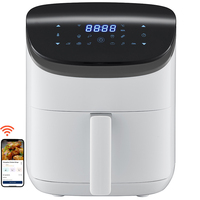 Friteuses à air intelligent 6L 7L 8L avec application Wifi Tuya fenêtre visible fours grille-pain friteuse électrique numérique profonde
