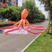 Décoration de scène d'événement DJ, publicité extérieure pour fête de festival, animaux géants gonflables, ballon poulpe pour la décoration d'événements