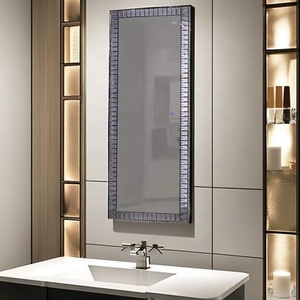 Espejo <span class=keywords><strong>de</strong></span> cuerpo entero personalizado <span class=keywords><strong>de</strong></span> lujo, espejo <span class=keywords><strong>de</strong></span> <span class=keywords><strong>baño</strong></span> <span class=keywords><strong>LED</strong></span> <span class=keywords><strong>de</strong></span> pie montado en la pared cuadrado <span class=keywords><strong>de</strong></span> cristal inteligente <span class=keywords><strong>para</strong></span> apartamentos <span class=keywords><strong>de</strong></span> Hotel - Product Image 2