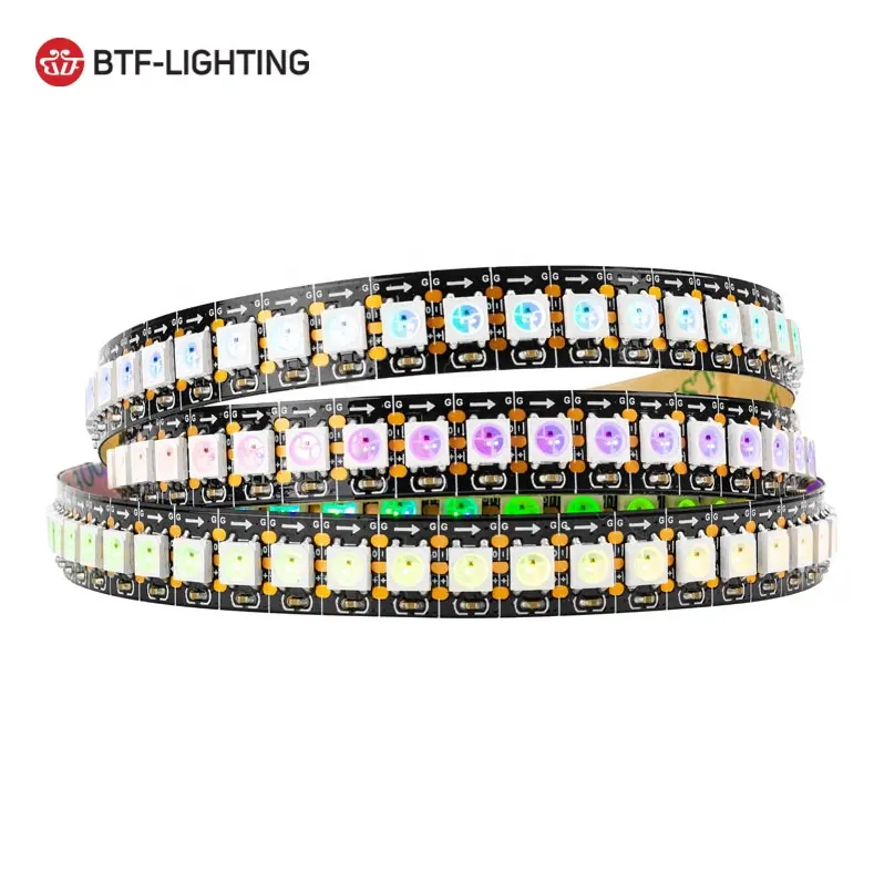 5V WS2812B Led Strip 5M 30 60 96 100 144 Pixel IP65 Đen PCB WS2812B Led Kỹ Thuật Số Strip