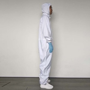 Los fabricantes de Shanghái venden al por mayor overoles con capucha Roumeini, ropa de trabajo que absorbe la humedad y ropa de trabajo para salas limpias. - Product Image 2