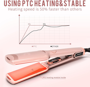 เครื่องหนีบผมอินฟราเรดระดับมืออาชีพ ปรับอุณหภูมิได้ถึง 480F แผ่นหนีบไทเทเนียม ร้อนเร็ว หน้าจอ LCD ใช้ในโรงแรม - Product Image 4