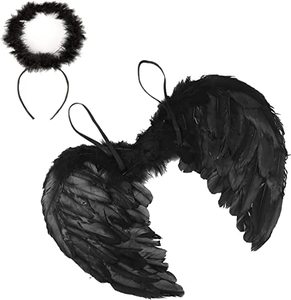 Ailes <span class=keywords><strong>d</strong></span>'<span class=keywords><strong>ange</strong></span> <span class=keywords><strong>et</strong></span> Halo pour enfants Costume <span class=keywords><strong>d</strong></span>'<span class=keywords><strong>ange</strong></span> ailes de plumes pour adultes sont utilisés pour les Festivals importants comme Halloween noël - Product Image 1