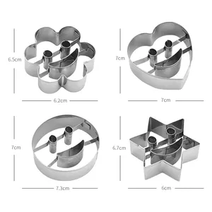 Biscuit Cake Molde Cutter Customized Shot Butter Cooky Stainless Steel Mould Smiley Face Cookie Mold