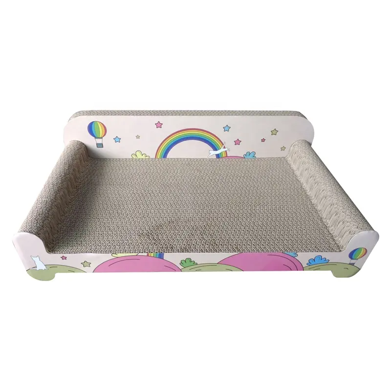 Fabricante Atacado Cardboard Cat Scratcher Sofá Ondulado Papel Scratch Cat Sofá-cama