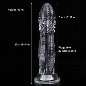 Leistungs starke Saugnapf Kristall transparente Penis geformte <span class=keywords><strong>Dildo</strong></span> weibliche Masturbation liefert übergroße Vergrößerung <span class=keywords><strong>Anal</strong></span> <span class=keywords><strong>Dildo</strong></span> - Product Image 6