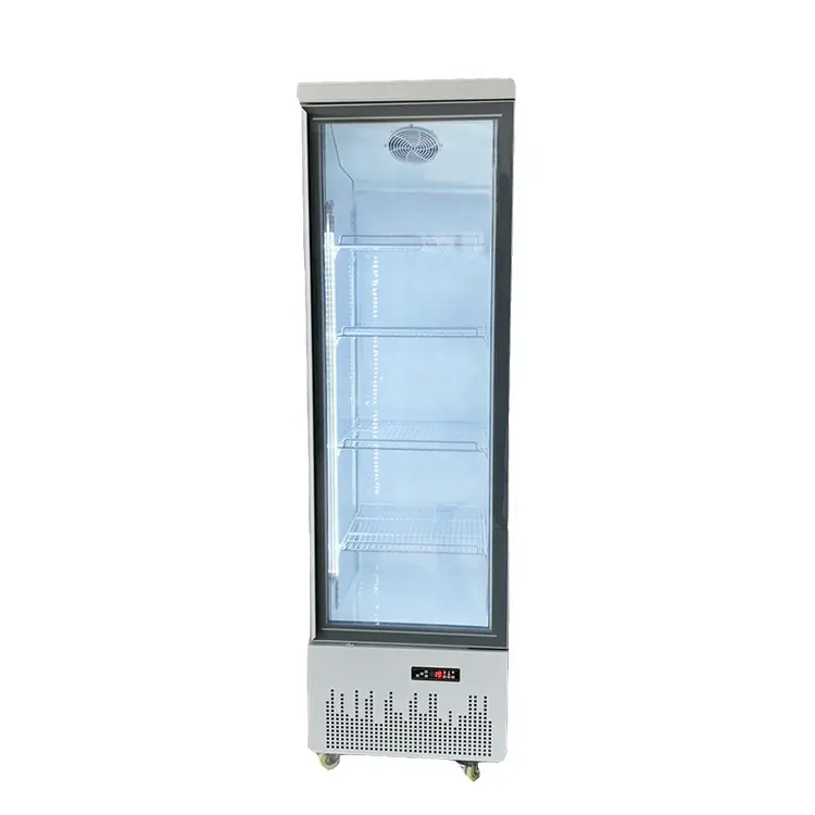 Refrigerador con pantalla Vertical para bebidas, escaparate para cerveza y bebidas, LSC-458