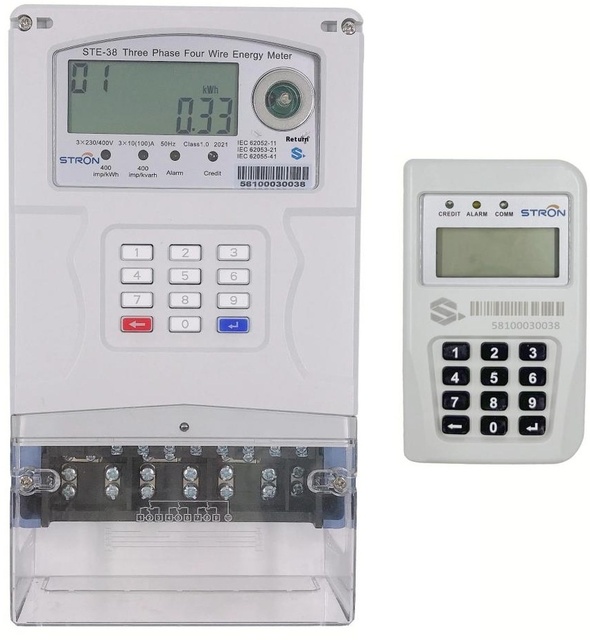 IP54 Prepaid Three-Phase Electricity Meter with CIU Anti-Tamper Vending System Energy Meter