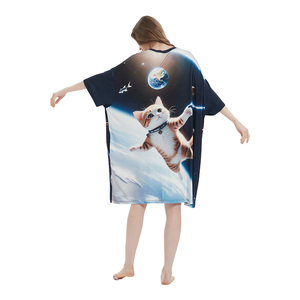 Robe de <span class=keywords><strong>nuit</strong></span> imprimée personnalisée Vêtements de <span class=keywords><strong>nuit</strong></span> Sexy Night Oversized Woman Sleep Tee - Product Image 5