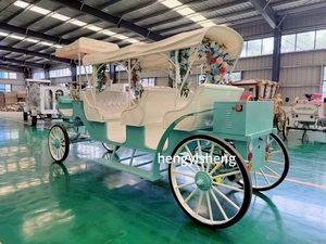 Chariot de mariage électrique coloré en forme de cheval avec couronne - À vendre - Équipement de parc d'attractions - Product Image 2