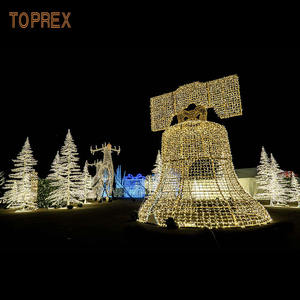 Motivo a forma di campana personalizzabile grande 3D ha condotto la luce gigante decorazioni per esterni di natale per l'illuminazione decorativa festiva - Product Image 5