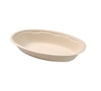 Ecologisch verantwoorde 29oz ovale kom van bagasse, wegwerpbaar, biologisch afbreekbaar, magnetronbestendig, hittebestendig, duurzaam, geschikt voor restaurants en kamperen