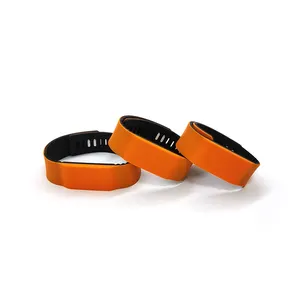 Logo Laser RFID Silicone Wristband 13.56MHz Gym Fitness MIFARE 1K Bracelet