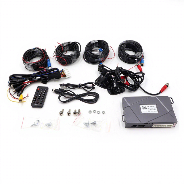 All Round View 360 Panoramic Car Camera System 3D 360 Degree Surrounding Bird View Truck Bus Security 4 Way Camera DVR Recording