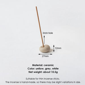 Brûleur d'encens BECORA en céramique artisanale, écologique, de style japonais, porte-encens unique en poterie pour la décoration de la maison, le <span class=keywords><strong>yoga</strong></span> et la méditation - Product Image 2