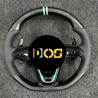 Volants en fibre de carbone pour Volkswagen VW Golf 7 MK7 Golf7.5 ID5 ID6 ID7 GTI GTR Accessoires de volant personnalisés