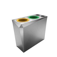 Poubelle de conception personnalisée fabriquée en usine, boîtier de classification des ordures en acier inoxydable et en alliage d'aluminium