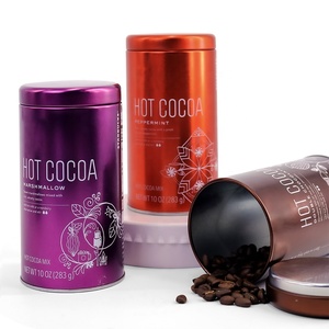 JYB Hộp Đóng Gói Trà Cà Phê Tròn Nắp Kín Khí In Logo Đầy Màu Sắc Tùy Chỉnh Hộp Thiếc Kim Loại - Product Image 1