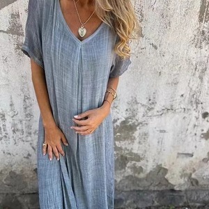 green emerald velvet dress Cotton Midi Relaxed Fit Dress M main image 0