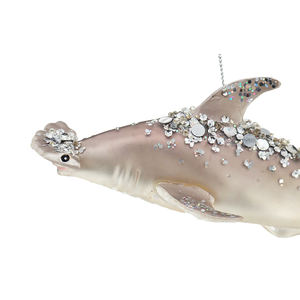Sea Overlord Shark Shell <span class=keywords><strong>Crystal</strong></span> Adorno Colgante Hecho a mano Decoración de vidrio Fiestas Hecho a mano Decoraciones de Navidad Profundo - Product Image 4
