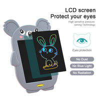 Papan Gambar Elektronik Pabrik yang Dapat Disesuaikan untuk Anak-Anak, Tablet Menulis LCD Bentuk Kartun Panda dengan 8 Gaya Memo Pad