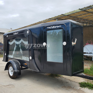 Retro Black Hearse Modern Classic Single Coffin Hearse High Quality Funeral Coffin Hearse <b>Trailer</b> for Sale - Product Image 1