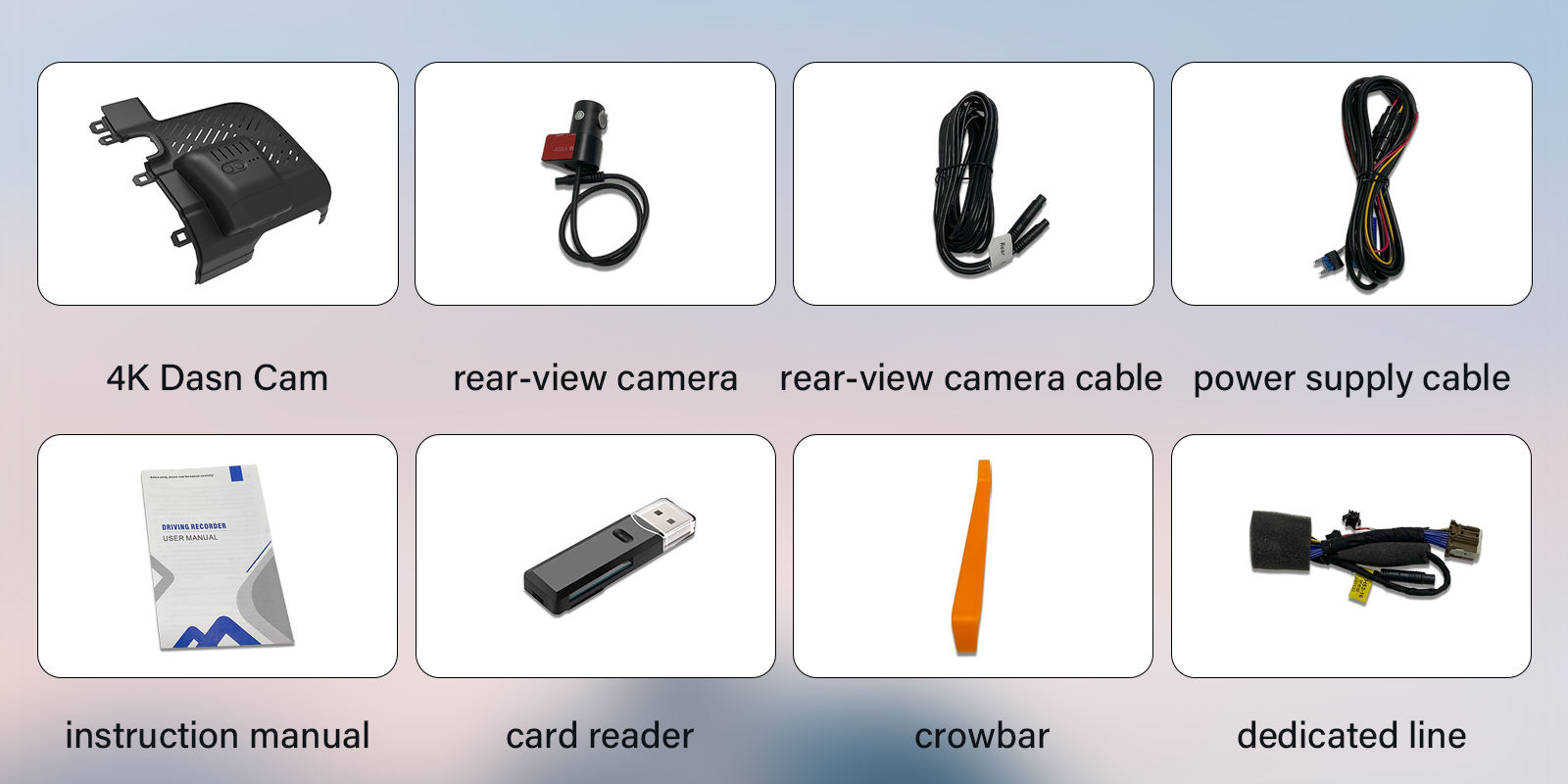 front camera+1080P rear camera