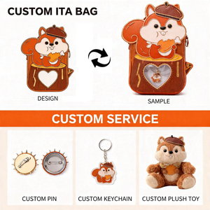 Bolso Ita Personalizado, Tamaño y Estilo a su Gusto, Accesorios, Bolso Ita con Estampado de Huellas, Bolso de Mano de Gamuza Marrón - Product Image 2