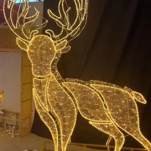 3D LED 크리스마스 순록 빛 야외 방수 발광 스트링 조명 모티 라이트