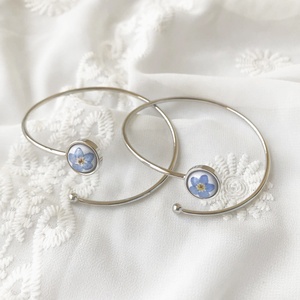 Pulsera Ajustable de Resina Epoxi con Flores Secas Reales de Nomeolvides, Diseño Personalizado al por Mayor - Product Image 6