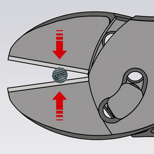 KNIPEX 73 71 180 Cortador diagonal TwinForce de alto rendimiento con revestimiento de plástico negro 180 mm - Product Image 3